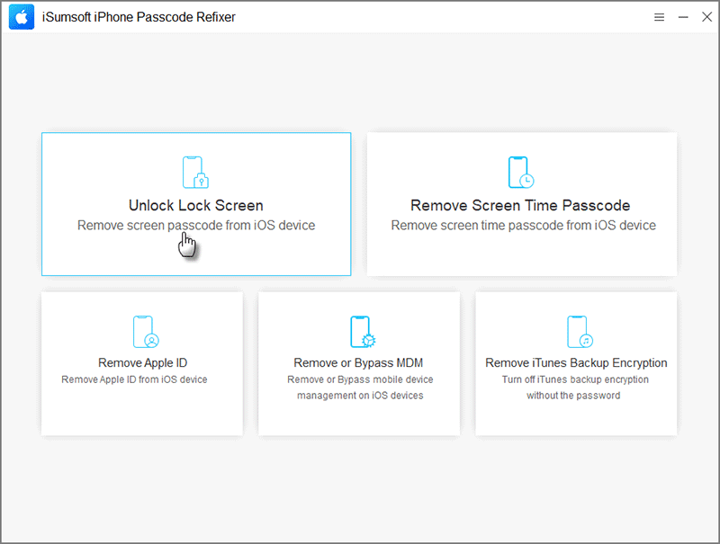 iSumsoft iPhone Passcode Refixer unlock lockscreen
