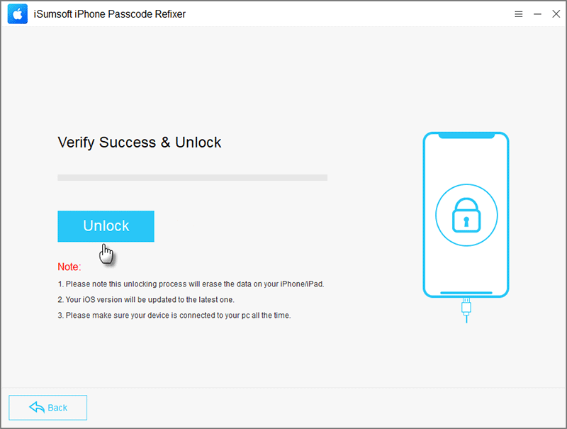 How to Unlock iPhone Passcode without Computer via iSumsoft iPhone Passcode Refixer 